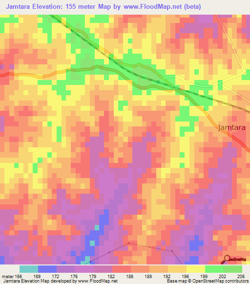 Jamtara,India Elevation Map
