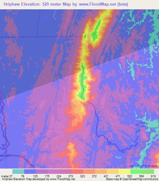 Hriphaw,India Elevation Map