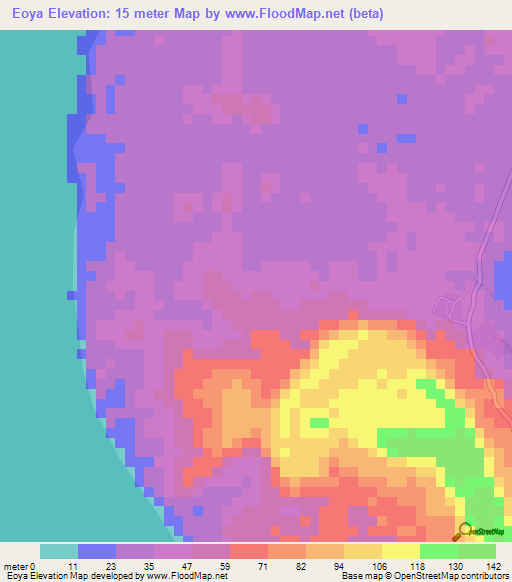 Eoya,India Elevation Map