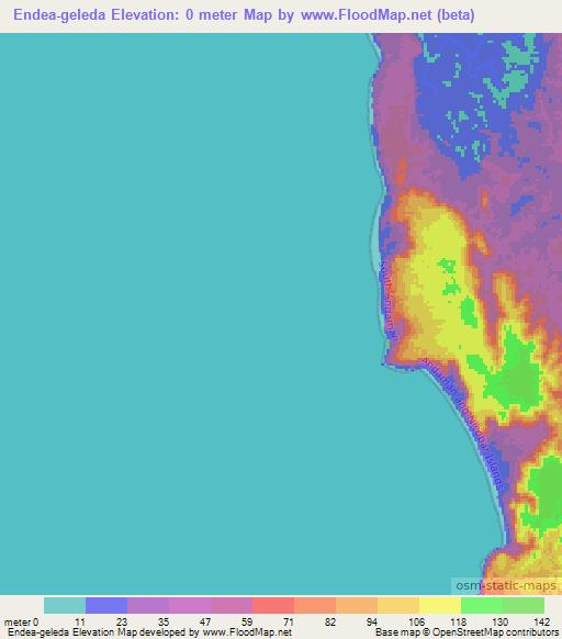 Endea-geleda,India Elevation Map