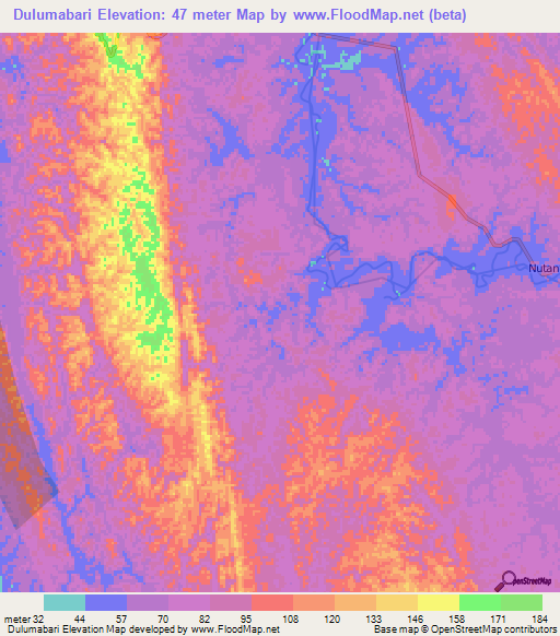 Dulumabari,India Elevation Map