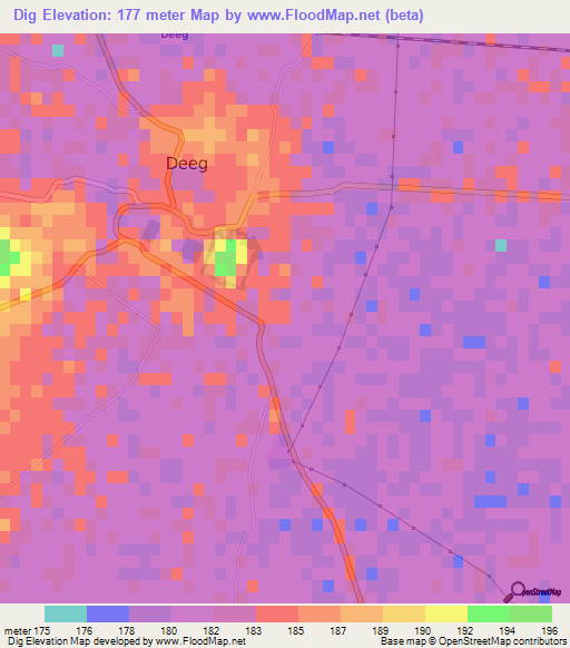 Dig,India Elevation Map