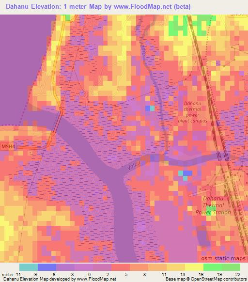 Dahanu,India Elevation Map