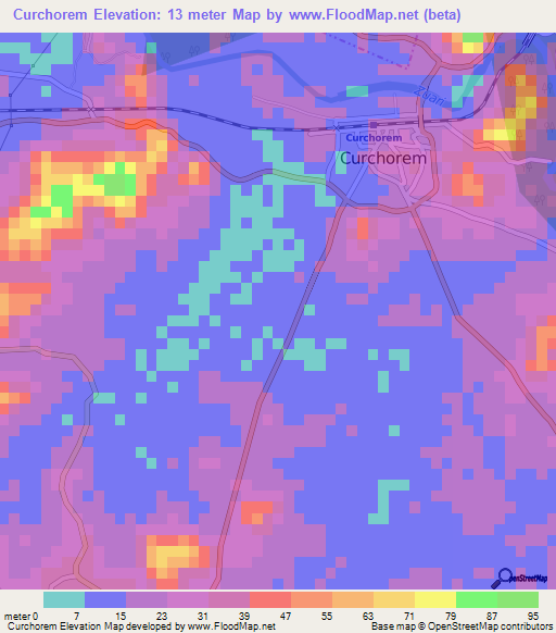 Curchorem,India Elevation Map