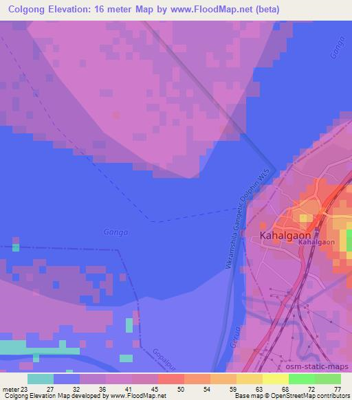 Colgong,India Elevation Map
