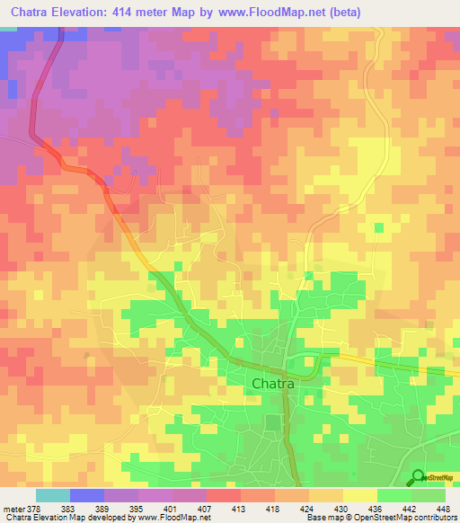 Chatra,India Elevation Map