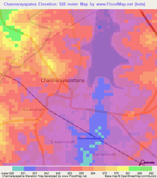 Channarayapatna,India Elevation Map