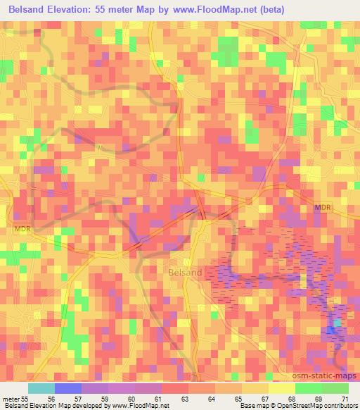 Belsand,India Elevation Map