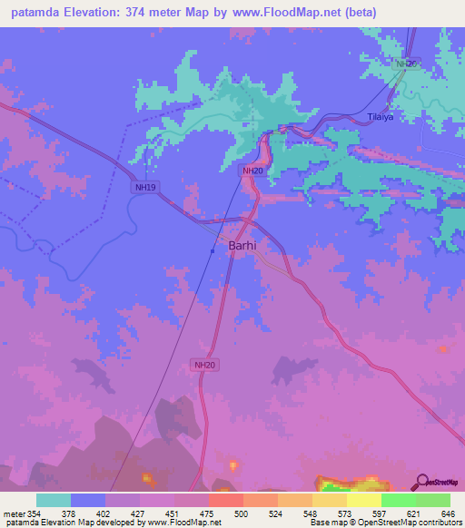 patamda,India Elevation Map