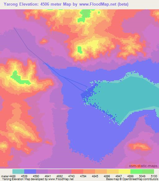 Yarong,China Elevation Map