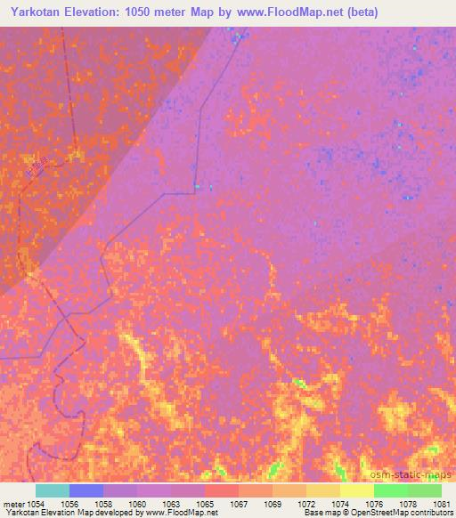 Yarkotan,China Elevation Map