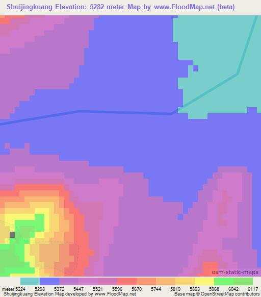 Shuijingkuang,China Elevation Map