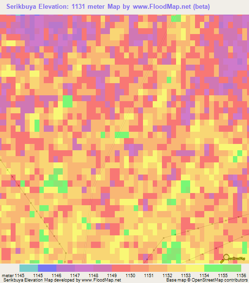 Serikbuya,China Elevation Map