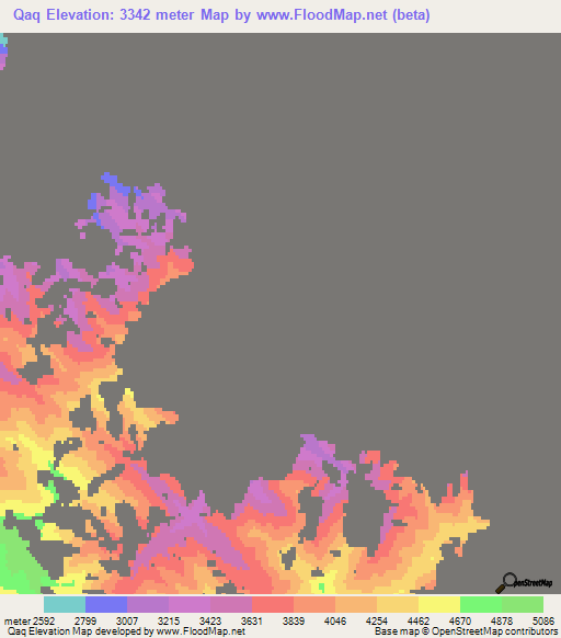 Qaq,China Elevation Map