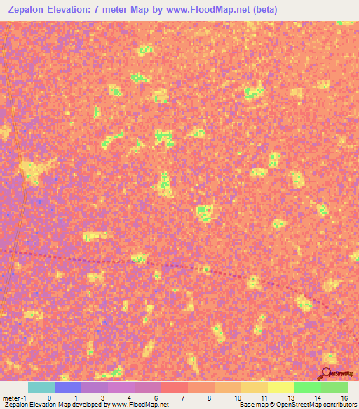Zepalon,Myanmar Elevation Map