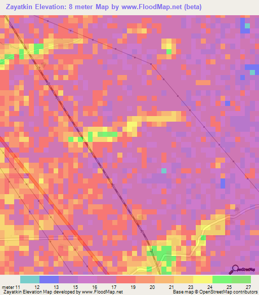 Zayatkin,Myanmar Elevation Map