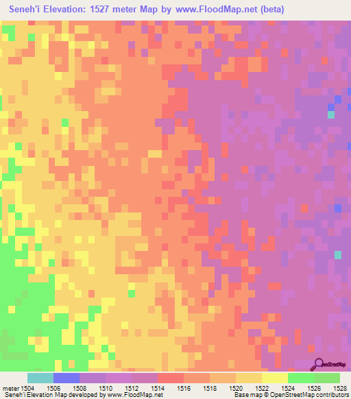 Seneh'i,Iran Elevation Map