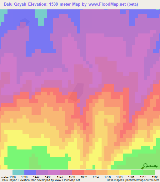 Balu Qayah,Iran Elevation Map