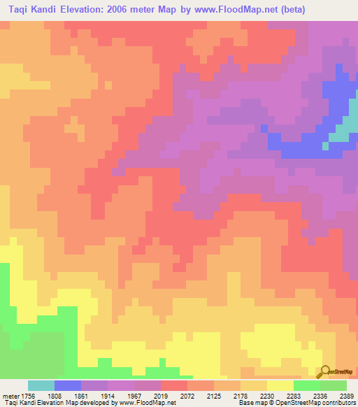 Taqi Kandi,Iran Elevation Map