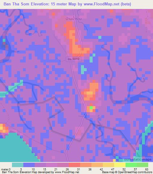 Ban Tha Som,Thailand Elevation Map