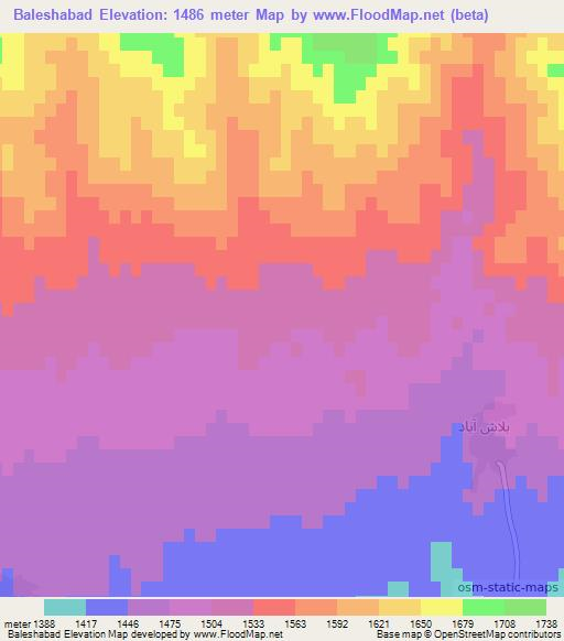 Baleshabad,Iran Elevation Map