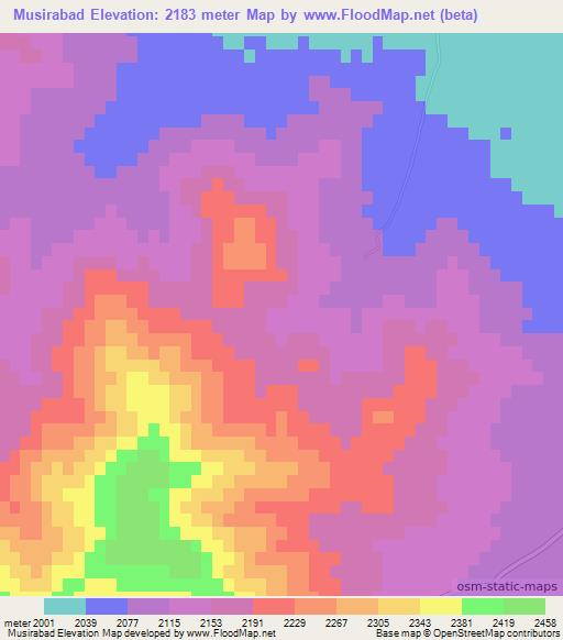 Musirabad,Iran Elevation Map