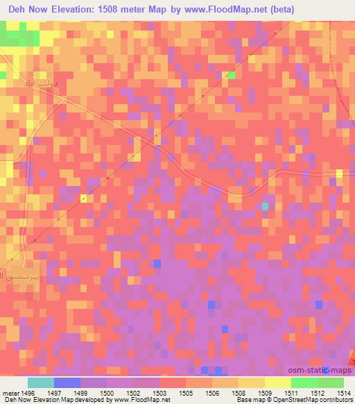 Deh Now,Iran Elevation Map