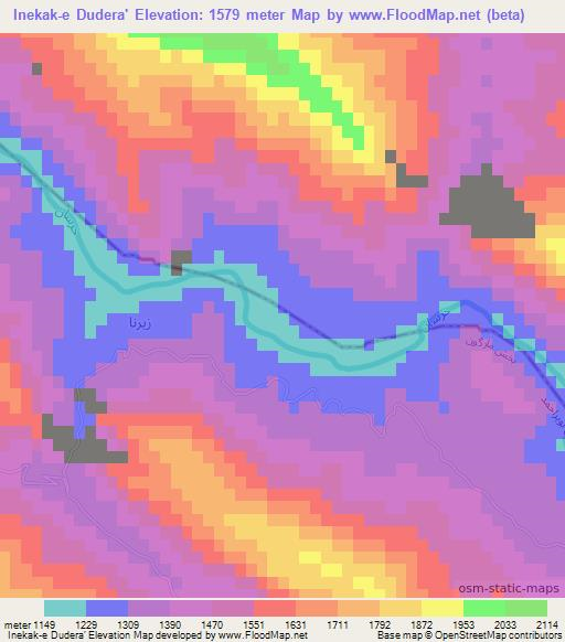Inekak-e Dudera',Iran Elevation Map