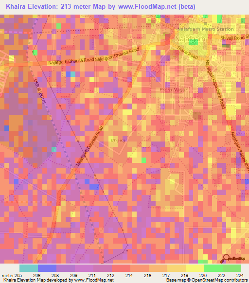 Khaira,India Elevation Map