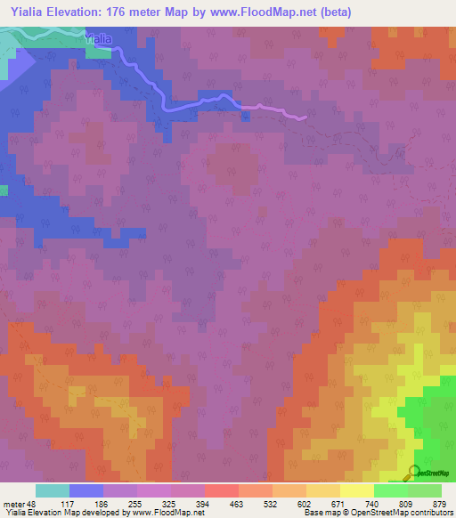 Yialia,Cyprus Elevation Map