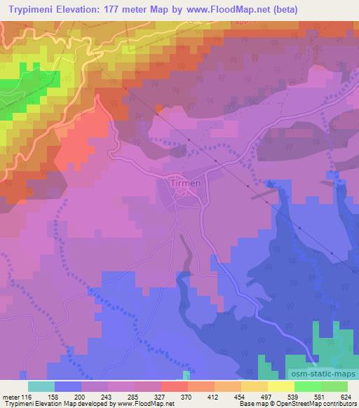 Trypimeni,Cyprus Elevation Map
