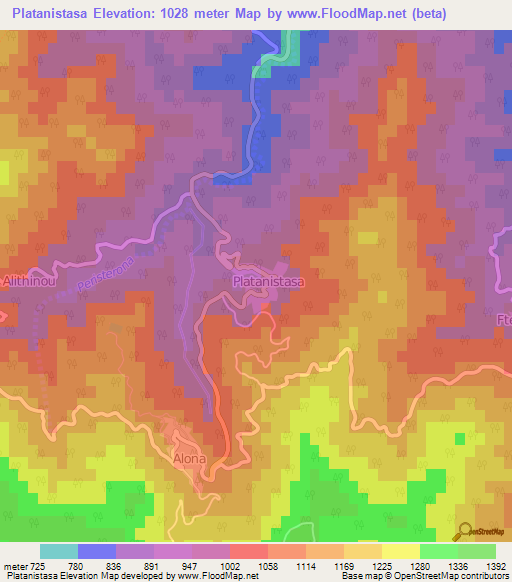 Platanistasa,Cyprus Elevation Map