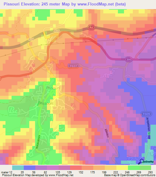 Pissouri,Cyprus Elevation Map