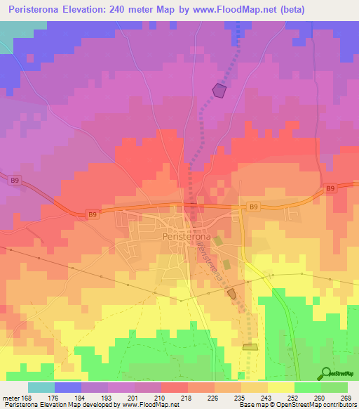 Peristerona,Cyprus Elevation Map