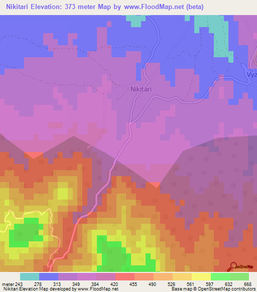 Nikitari,Cyprus Elevation Map