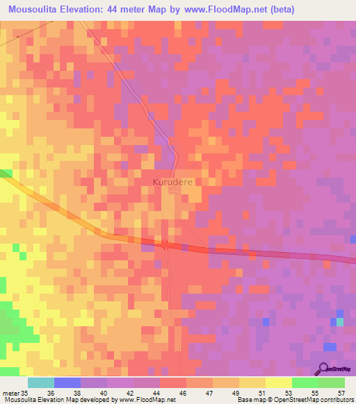 Mousoulita,Cyprus Elevation Map