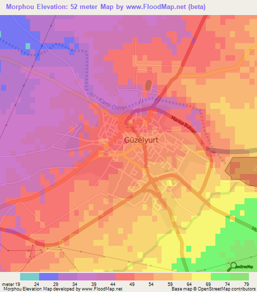 Morphou,Cyprus Elevation Map