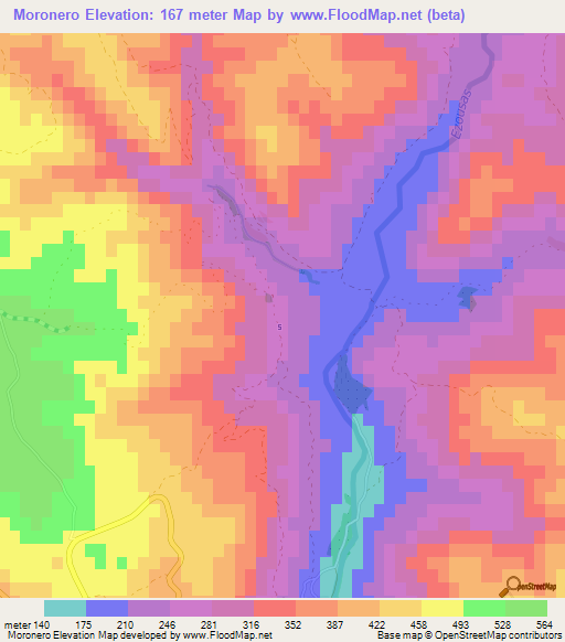 Moronero,Cyprus Elevation Map