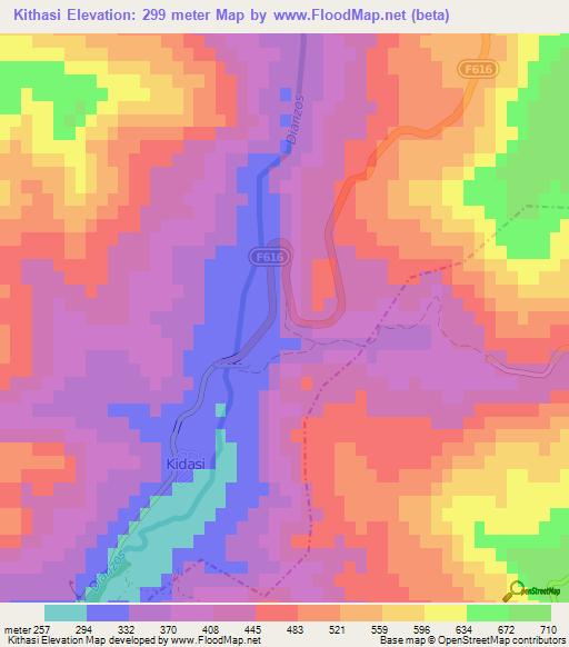 Kithasi,Cyprus Elevation Map