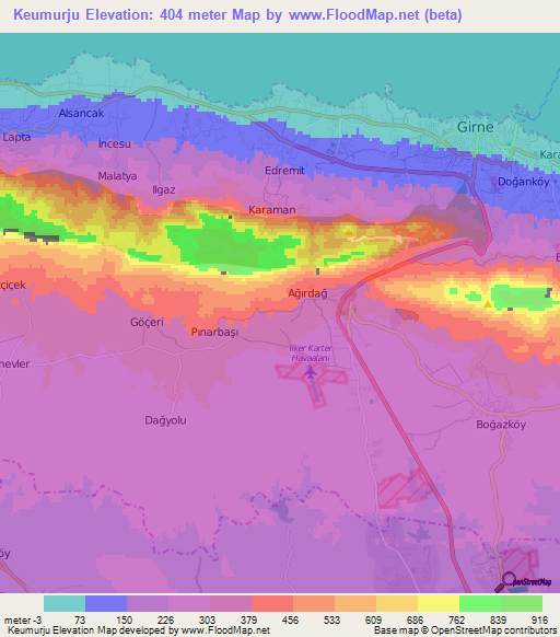 Keumurju,Cyprus Elevation Map