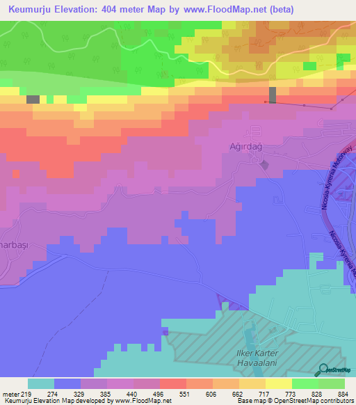 Keumurju,Cyprus Elevation Map