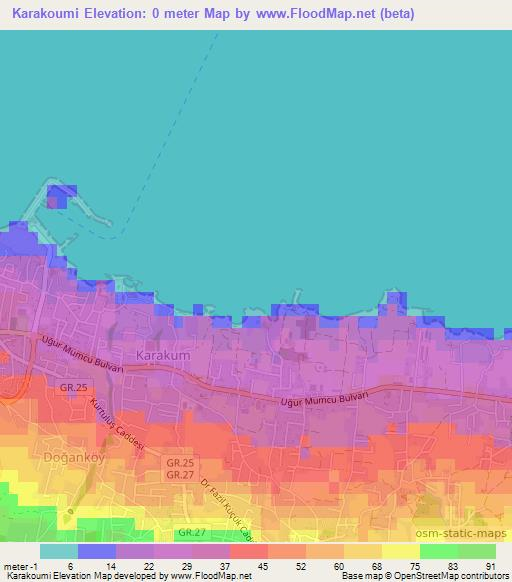 Karakoumi,Cyprus Elevation Map