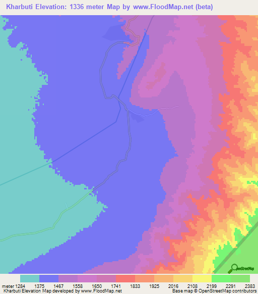 Kharbuti,Afghanistan Elevation Map