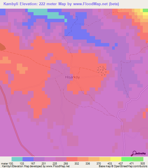 Kambyli,Cyprus Elevation Map