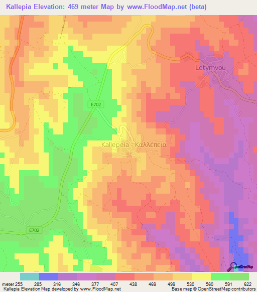 Kallepia,Cyprus Elevation Map