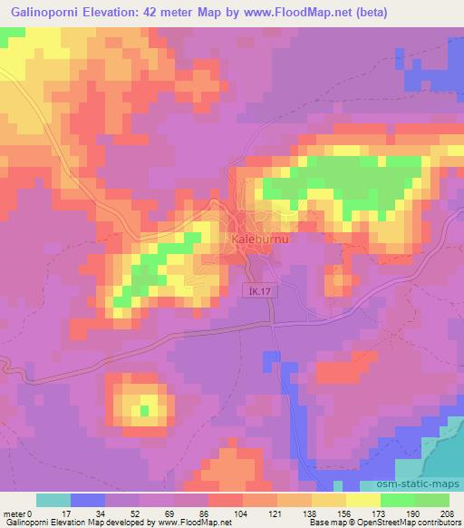 Galinoporni,Cyprus Elevation Map