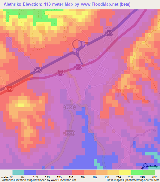 Alethriko,Cyprus Elevation Map