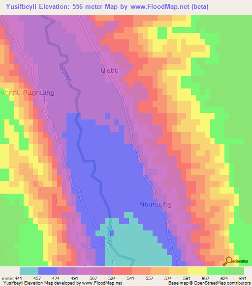 Yusifbeyli,Azerbaijan Elevation Map