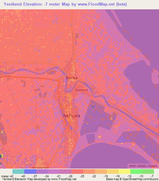 Yenikend,Azerbaijan Elevation Map