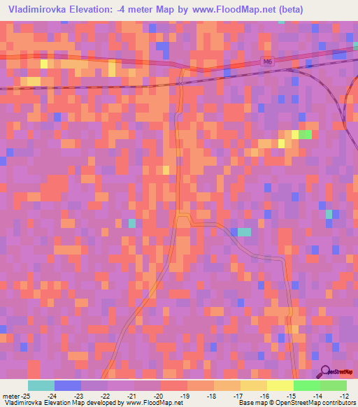 Vladimirovka,Azerbaijan Elevation Map
